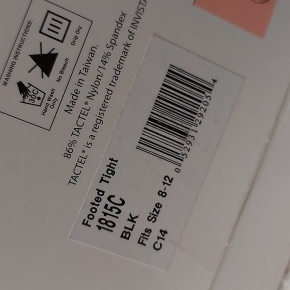 Capezio Children's Footed Tight with Self-Knit Waistband - Picture 3 of 5